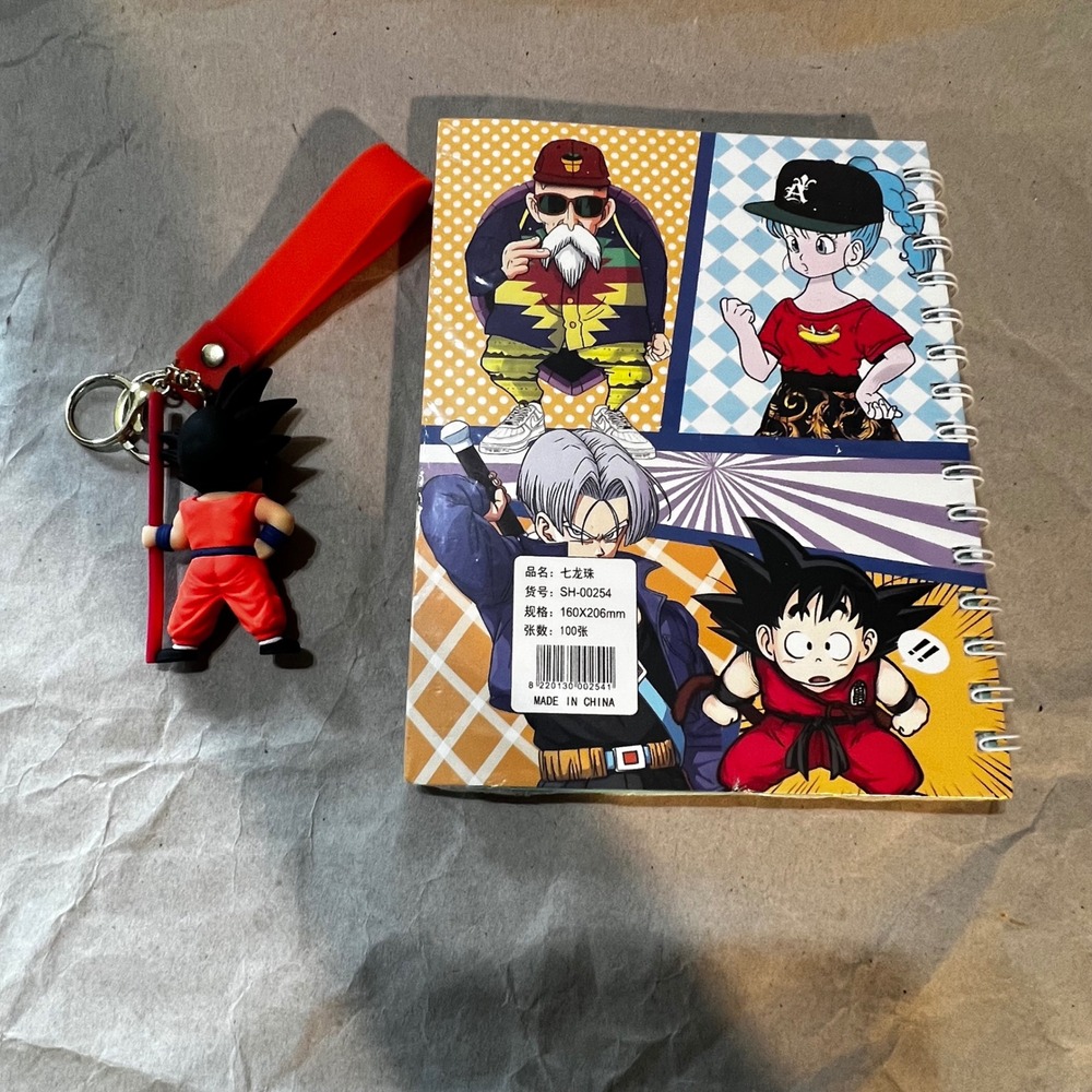 Dragon Ball Z A5 Spiral Notebook and Goku 3D Keychain Set Orange Red SH-00254 - Picture 8 of 8